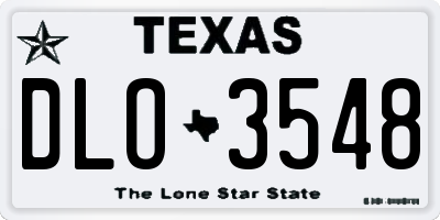 TX license plate DLO3548