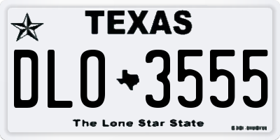 TX license plate DLO3555