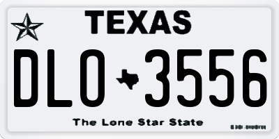TX license plate DLO3556