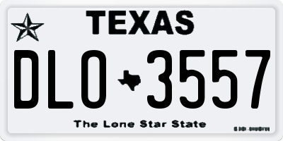 TX license plate DLO3557