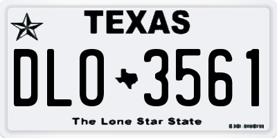 TX license plate DLO3561