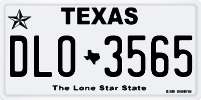 TX license plate DLO3565