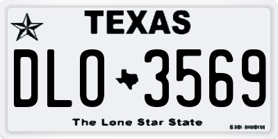 TX license plate DLO3569
