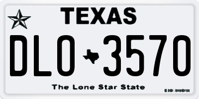 TX license plate DLO3570