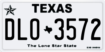 TX license plate DLO3572