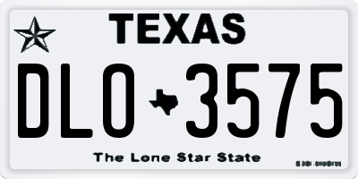 TX license plate DLO3575