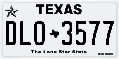 TX license plate DLO3577