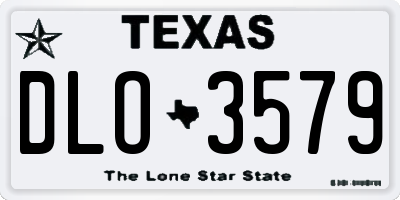 TX license plate DLO3579