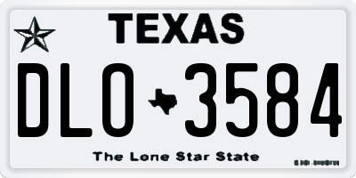 TX license plate DLO3584