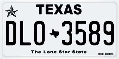 TX license plate DLO3589