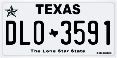 TX license plate DLO3591