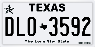 TX license plate DLO3592