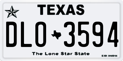 TX license plate DLO3594