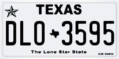 TX license plate DLO3595