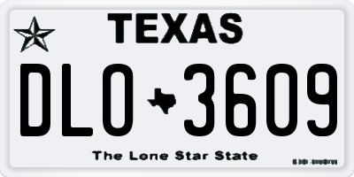 TX license plate DLO3609