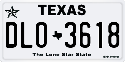 TX license plate DLO3618