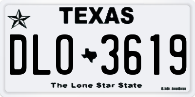 TX license plate DLO3619