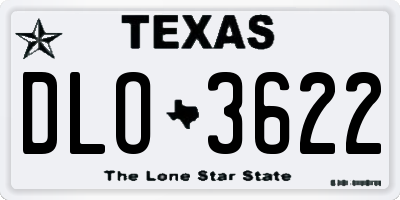 TX license plate DLO3622
