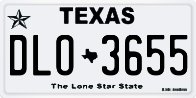 TX license plate DLO3655