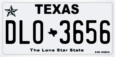 TX license plate DLO3656