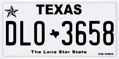 TX license plate DLO3658