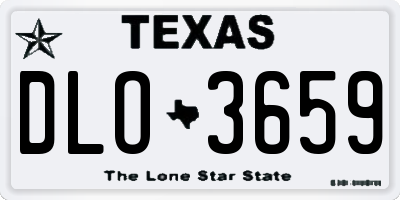 TX license plate DLO3659