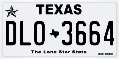 TX license plate DLO3664