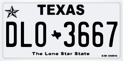 TX license plate DLO3667