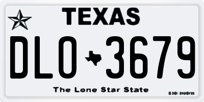 TX license plate DLO3679