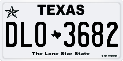 TX license plate DLO3682