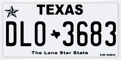 TX license plate DLO3683