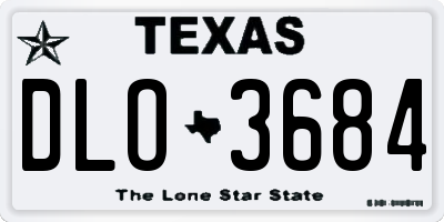 TX license plate DLO3684
