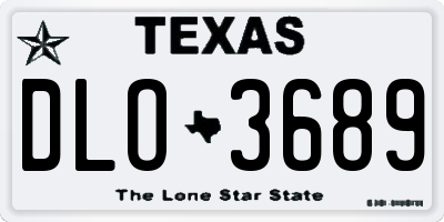TX license plate DLO3689