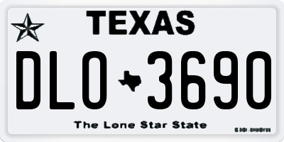 TX license plate DLO3690
