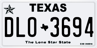 TX license plate DLO3694