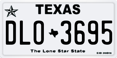 TX license plate DLO3695