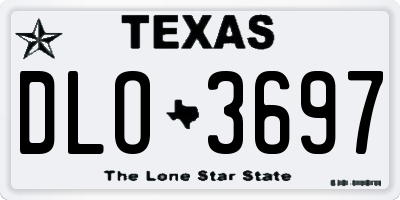 TX license plate DLO3697