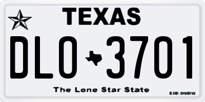 TX license plate DLO3701