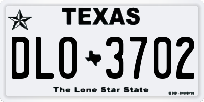 TX license plate DLO3702