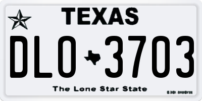 TX license plate DLO3703
