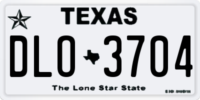 TX license plate DLO3704