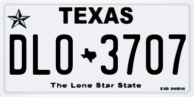 TX license plate DLO3707