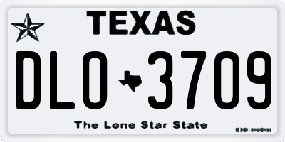 TX license plate DLO3709