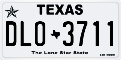 TX license plate DLO3711