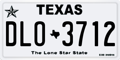 TX license plate DLO3712