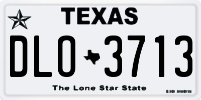 TX license plate DLO3713