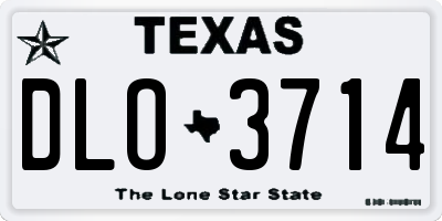 TX license plate DLO3714