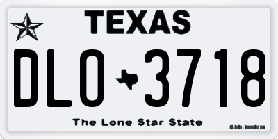 TX license plate DLO3718