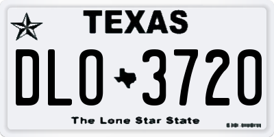TX license plate DLO3720