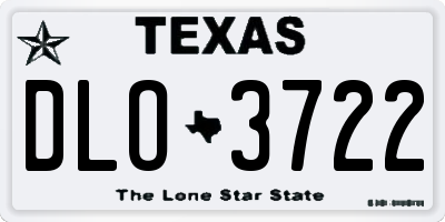 TX license plate DLO3722